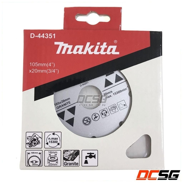 Lưỡi cắt kim cương 1.6x20x105mm Makita D-44351