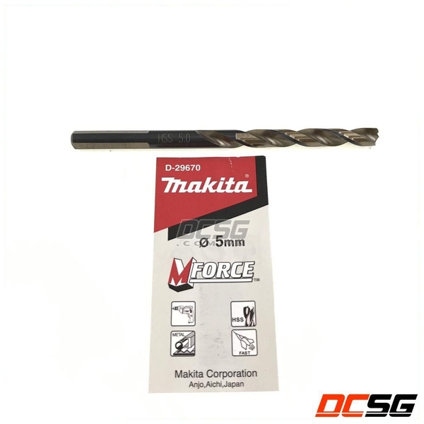 Mũi khoan kim loại 5.0x86mm HSS Mforce Makita D-29670
