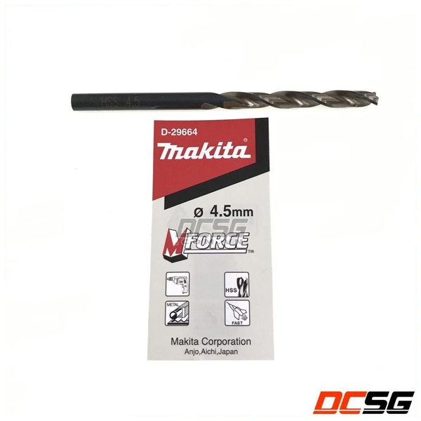 Mũi khoan Inox 4.5x80mm Hss Mforce Makita D-29664