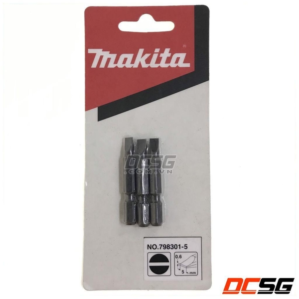 Mũi vít dẹp 5.0x45mm Makita 798301-5(1 mũi)