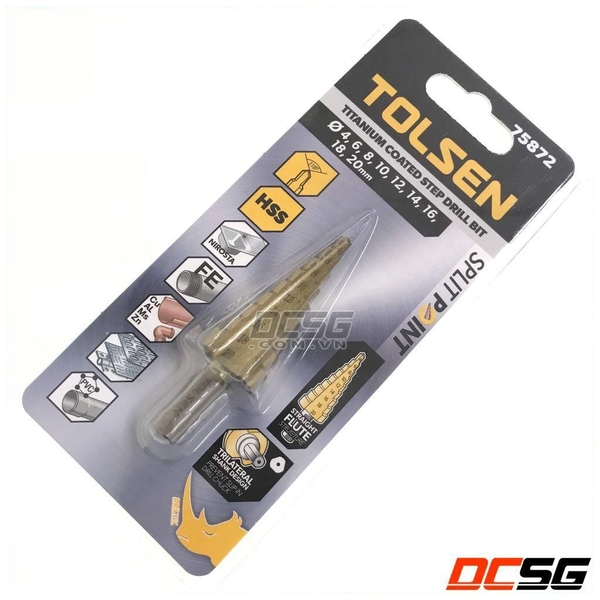 Mũi khoan bậc 4.0-20mm Tolsen HSS 75872