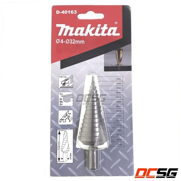 Mũi khoan tháp 4-32mm HSS Makita D-40163