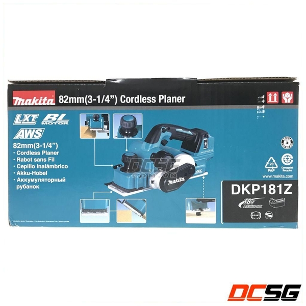 Máy bào 82mm dùng pin 18V Makita DKP181Z (không pin sạc)