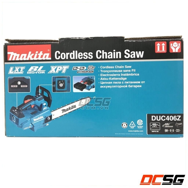 Máy cưa xích 400mm dùng pin 18Vx2 Makita DUC406Z (không pin sạc)