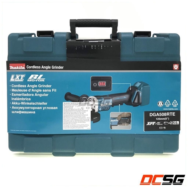 Máy mài góc 125mm dùng pin 18V Makita DGA508RTE