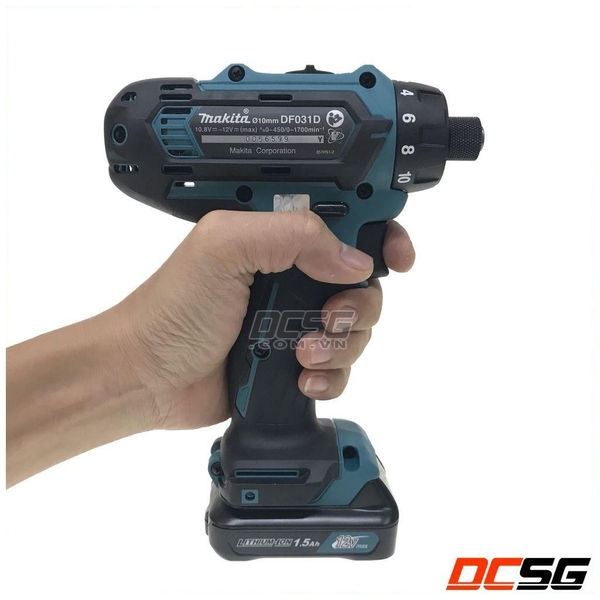 Máy khoan, vặn vít 10/21mm dùng pin 12Vmax Makita DF031DSYE