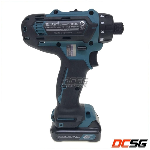 Máy khoan, vặn vít 10/21mm dùng pin 12Vmax Makita DF031DSYE