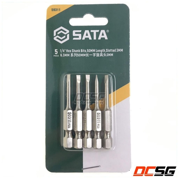 Mũi vít dẹp 1 đầu 0.5x3.0x50mm Sata 59311 (1 mũi)