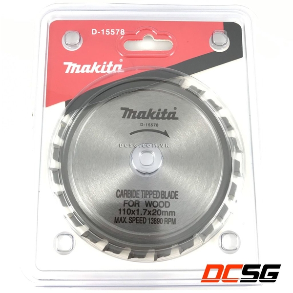 Đĩa cưa gỗ 24 răng 110x20mm Makita D-15578