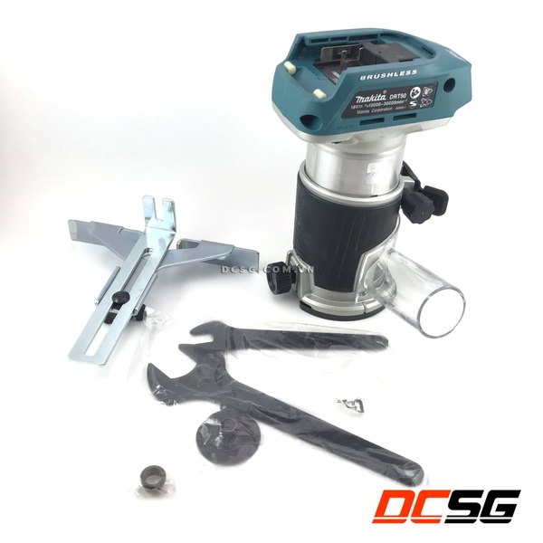 Máy đánh cạnh 6.0/8.0mm dùng pin 18V và bộ phụ kiện Makita DRT50ZJX9 (không kèm pin sạc)