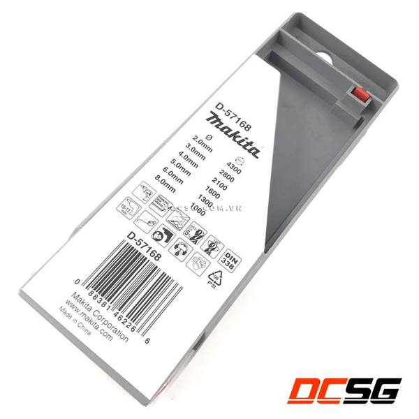 Bộ mũi khoan Inox 2.0-8.0mm Makita D-57168 (6 chi tiết/bộ)