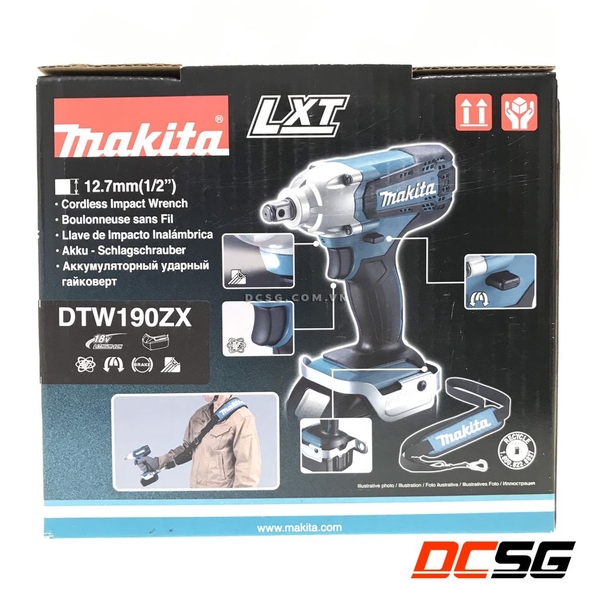 Máy siết bu lông 12.7mm dùng pin 18V Makita DTW190ZX (không pin sạc)