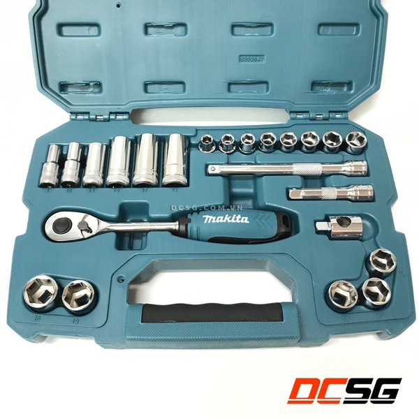 Bộ cần siết tự động và đầu tuýp Makita B-65573 (23 chi tiết/bộ)