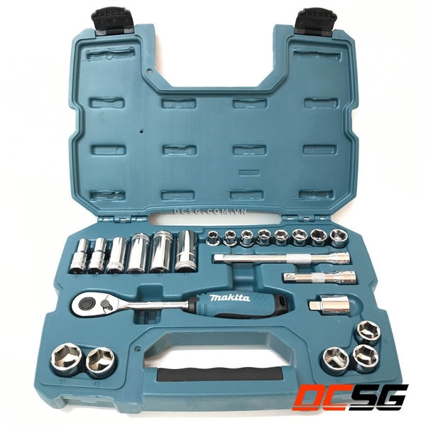 Bộ cần siết tự động và đầu tuýp Makita B-65573 (23 chi tiết/bộ)