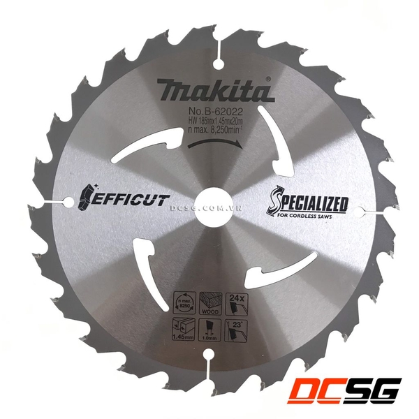 Lưỡi cưa gỗ Efficut 24 răng 185x1.0x20mm Makita B-62022