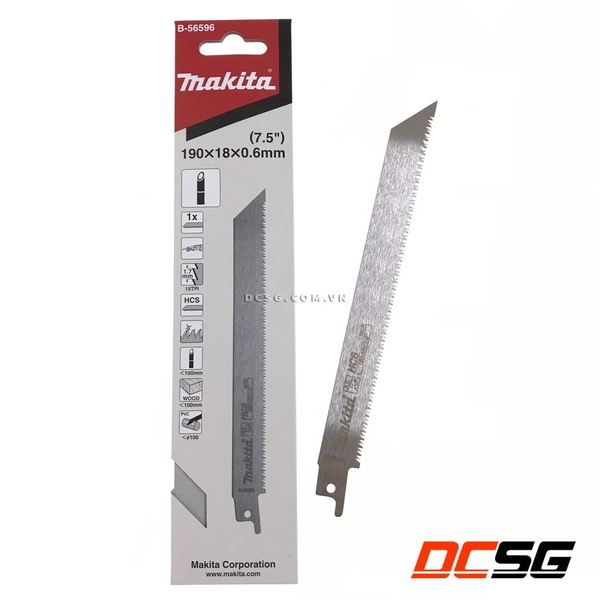 Lưỡi cưa kiếm cắt ống tre 190x0.6x18mm Makita B-56596