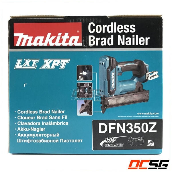 Máy bắn đinh 18 Ga dùng pin 18V Makita DFN350Z (không pin sạc)