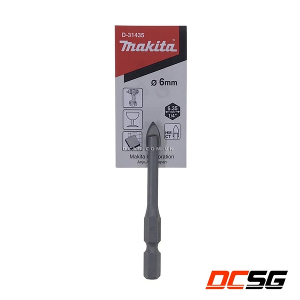 Mũi khoan gạch men 6.0x65mm chuôi lục giác Makita D-31435