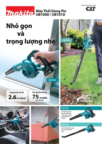 Máy thổi dùng pin 12Vmax Makita UB100DZ (không pin sạc)