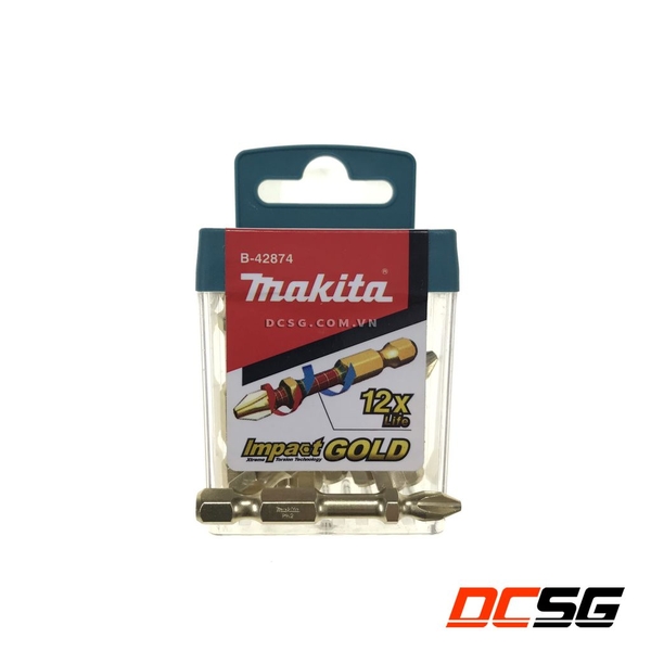 Mũi vít 1 đầu PH2x50mm Torsion Makita B-42874(1 mũi)