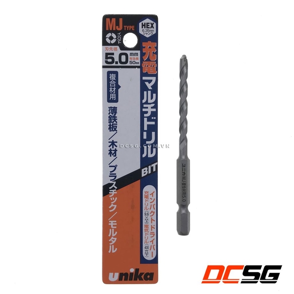 Mũi khoan đa năng 5.0x95mm chân lục giác Unika MJ5.0x95