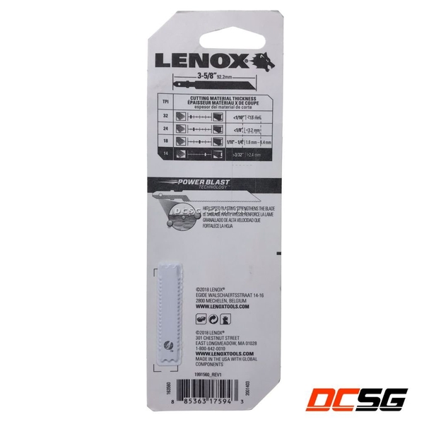 Lưỡi cưa lọng cắt sắt Lenox 1991560 (5 lưỡi/vĩ)