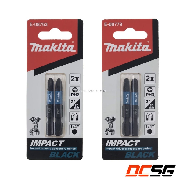 Mũi vít Impact Black PH3/50mm Makita E-08779 (2 Cái/bộ)