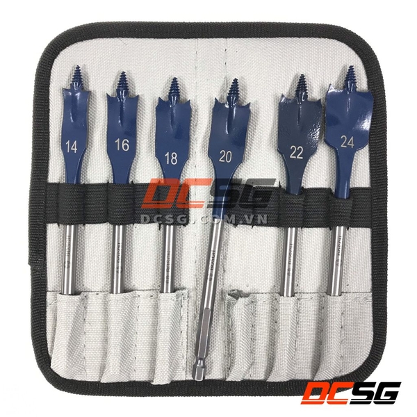 Bộ mũi khoét gỗ đuôi cá SelfCut Speed (14-16-18-20-22-24mm) Bosch 2608595424