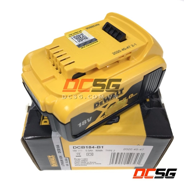 Pin Lithium Ion 18V 5.0 Ah Dewalt DCB184-B1