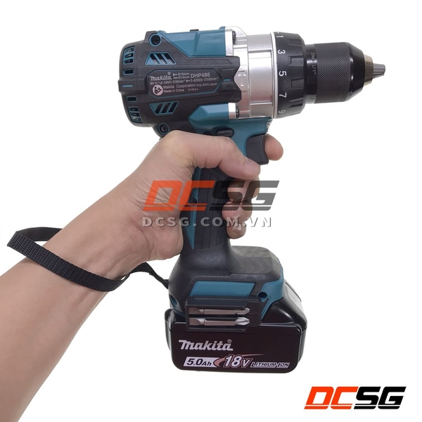 Máy khoan búa và vặn vít dùng pin 18V makita DHP486RTE