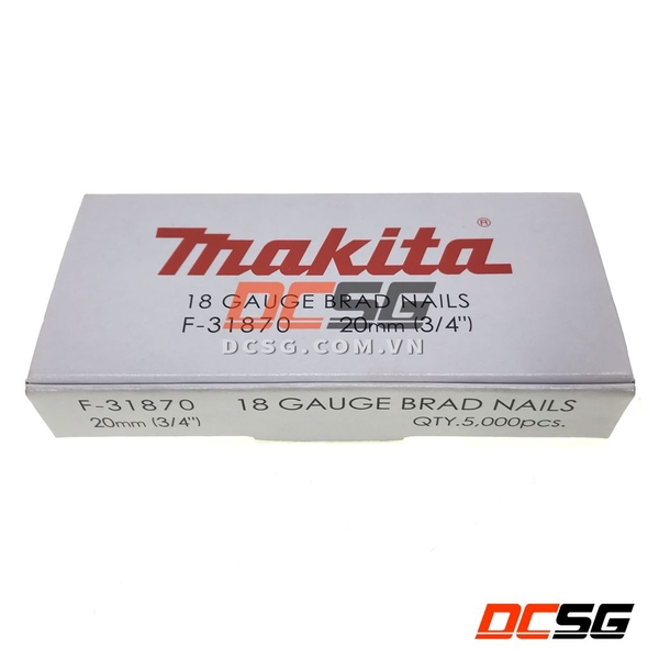 Đinh F 1.05x20mm 18Ga (5.000 Cái/ hộp) Makita F-31870