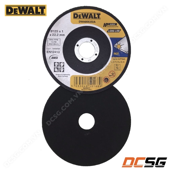 Đá Cắt Inox 125x1.2x22mm Dewalt DWA8063SIA