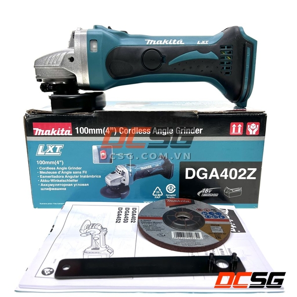Máy mài góc 100mm dùng pin 18V Makita DGA402Z (không pin sạc)