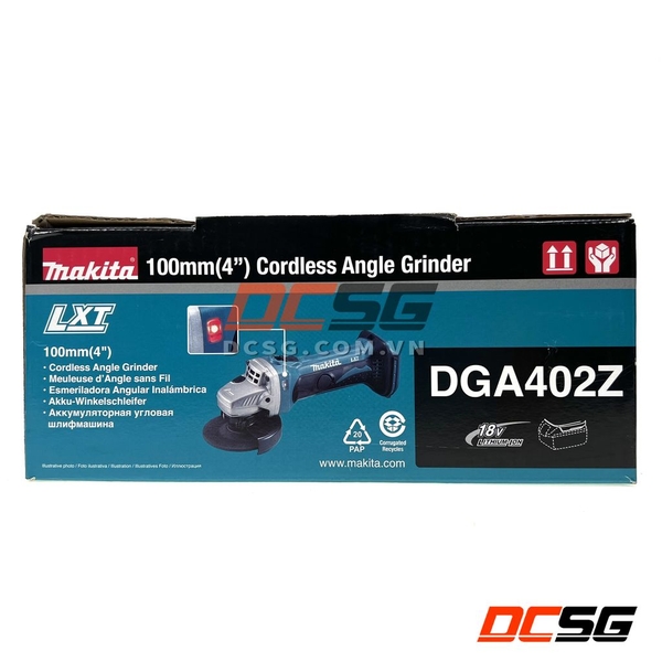 Máy mài góc 100mm dùng pin 18V Makita DGA402Z (không pin sạc)
