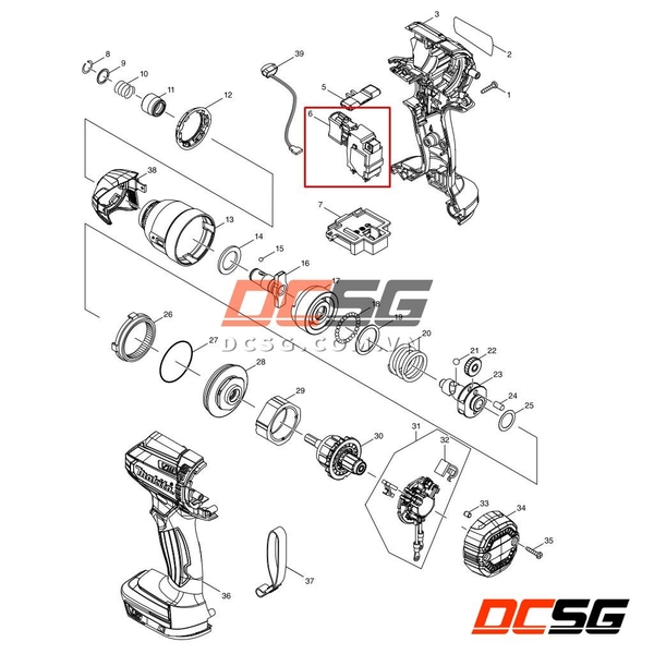 Công tắc máy vặn vít 18V DTD149 Makita 650771-5