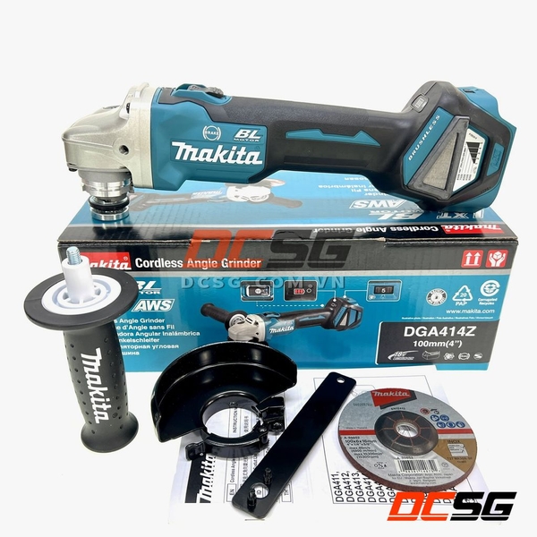 Máy mài góc 100mm dùng pin 18V Makita DGA414Z (không pin sạc)