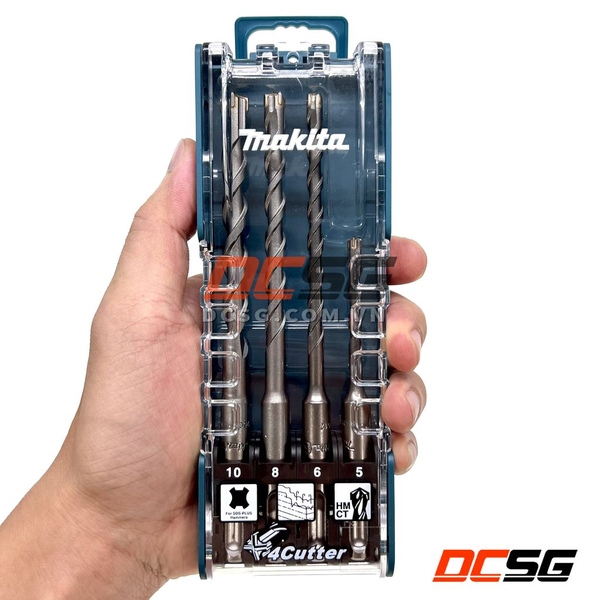 Bộ mũi khoan bê tông SDS-Plus hợp kim 4 cạnh (4 mũi/ bộ) Makita E-14249