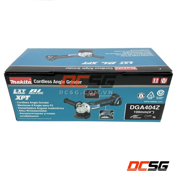 Máy mài góc 100mm dùng pin 18V Makita DGA404Z (không pin sạc)