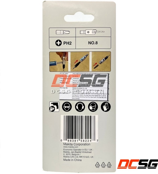 Mũi khoan mồi âm vít và vặn vít 2.8mm-M4 3 trong 1 Makita D-73215