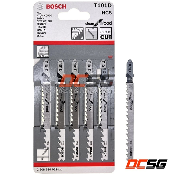 Lưỡi cưa lọng T101D Clean for Wood Bosch 2608630032 (01 lưỡi)