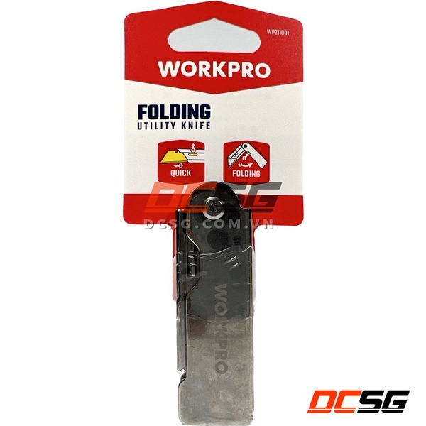 Dao rọc giấy loại gấp thép không gỉ Workpro WP211001