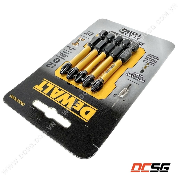 Mũi vít bake 1 đầu Ph2x57.2mm DEWALT FLEXTORQ DWA2PH2IR5