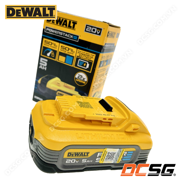 Pin li-ion 20V MAX DEWALT POWERSTACK™ 5.0 Ah DCBP520-B1