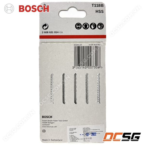 Lưỡi cưa lọng T118B Basic for Metal Bosch 2608631014 (01 lưỡi)