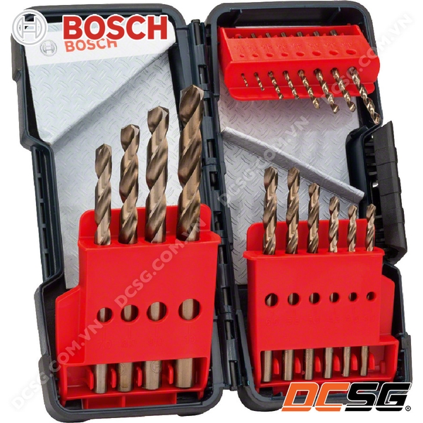 Bộ mũi khoan thép, inox HSS-Co Bosch