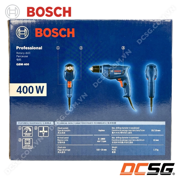 Máy khoan dùng điện 400W GBM 400 Bosch 06011C10K0
