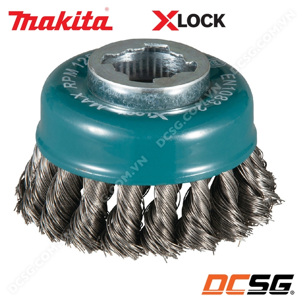 Chổi kim loại dạng xoắn 80mm (thép) Xlock Makita D-73374