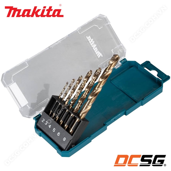 Bộ mũi khoan inox HSS-Co (2, 3, 4, 5, 6, 8mm) Makita D-75758
