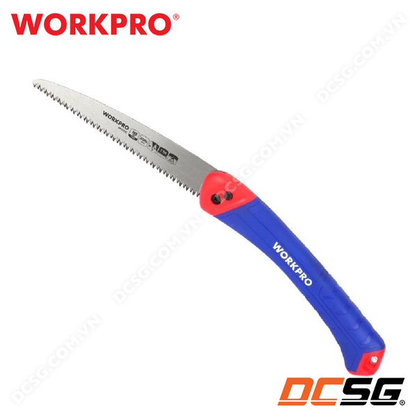 Cưa cầm tay dạng gấp, dùng để cắt cành cây 180mm Workpro WP333002