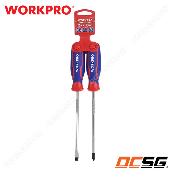 Bộ tua vít 2 cái bake PH2x150mm/ dẹt  6.5x150mm Workpro WP200503